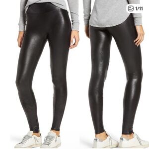 SPANX Faux Leather Black Leggings